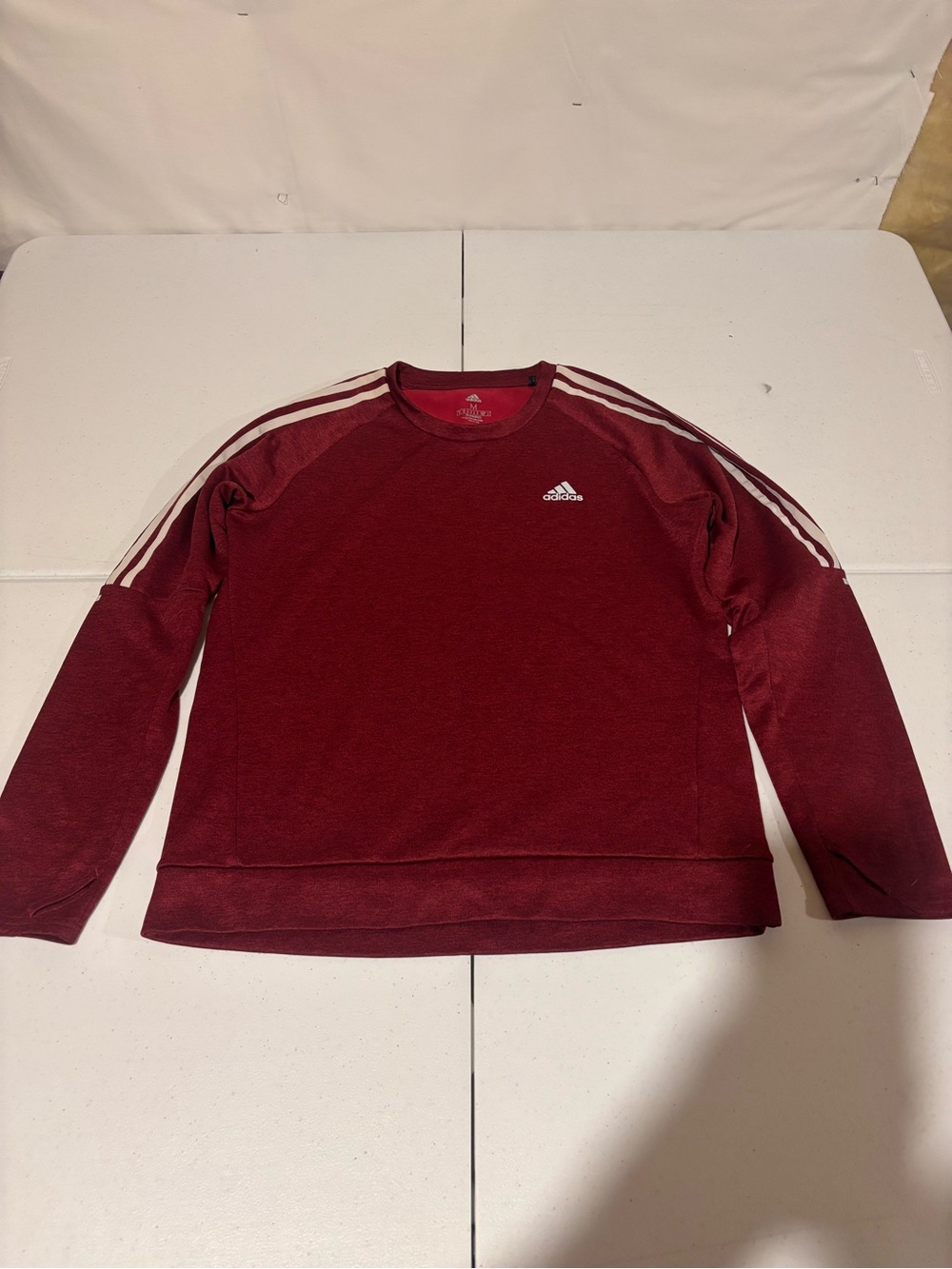 Adidas Climawarm Men’s Size M Red Crewneck Athletic Shirt